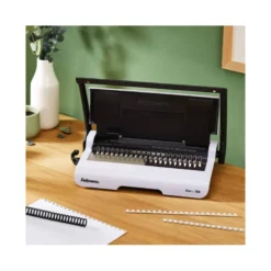 Encuadernadora para canutillo Fellowes star+150 perfora 12 hojas tamaño din a4 encuaderna 150 hojas
