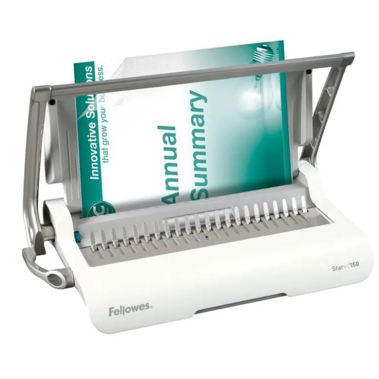 Encuadernadora para canutillo Fellowes star+150 perfora 12 hojas tamaño din a4 encuaderna 150 hojas