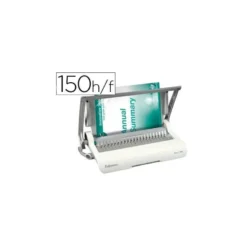 Encuadernadora para canutillo Fellowes star+150 perfora 12 hojas tamaño din a4 encuaderna 150 hojas
