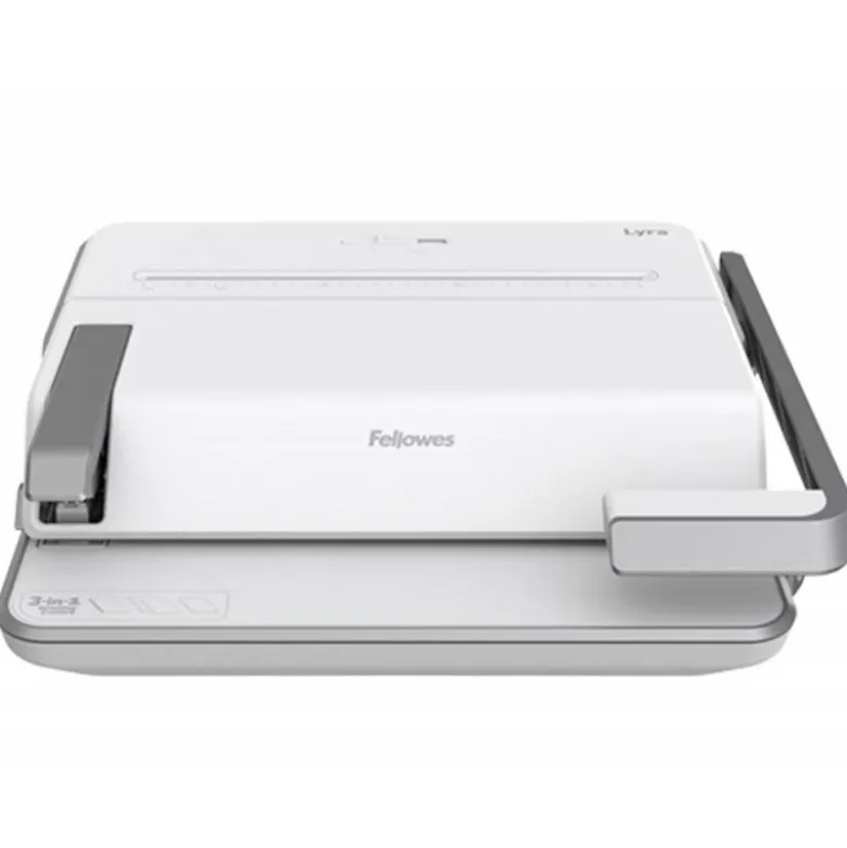 ENCUADERNADORA PARA CANUTILLO FELLOWES LYRA 3 EN 1 PERFORA HASTA 20H A4 ENCUADERNA 300H GRAPA 30H TALADRA 2 Y 4
