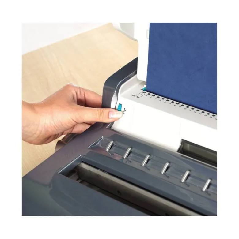 ENCUADERNADORA PARA ESPIRAL WIRE FELLOWES QUASAR DOBLE ESPIRAL PERFORA 15 HOJAS TAMAÑO A4 ENCUADERNA HASTA