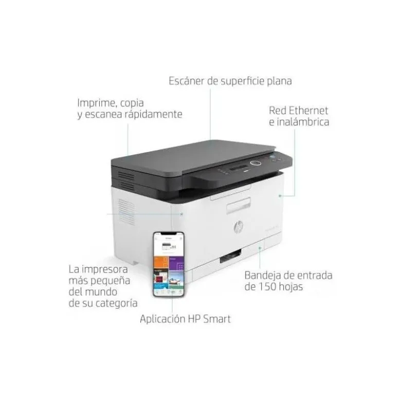 EQUIPO MULTIFUNCION HP MFP178NW LASER COLOR BLANCO