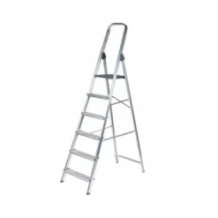 Escalera q-connect de aluminio 6 peldaños 1203x510x1895 mm peso maximo 150 kg