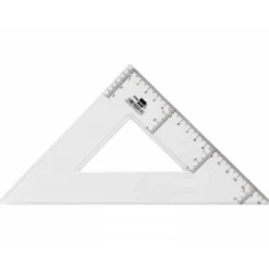 Escuadra Liderpapel 25 cm de plastico cristal