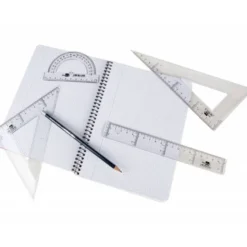 Escuadra Liderpapel 25 cm de plastico cristal