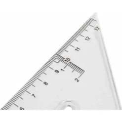 Escuadra Liderpapel 20 cm plastico cristal.