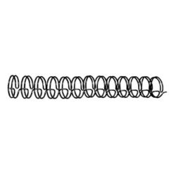 Espiral GBC wire 3:1 11 mm n.7 negro. Capacidad 90 hojas. Caja de 100 unidades.