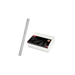 Espiral GBC wire 3:1 6,3 mm n.4 negro. Capacidad 45 hojas. Caja de 100 unidades.