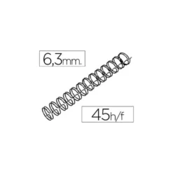 Espiral GBC wire 3:1 6,3 mm n.4 negro. Capacidad 45 hojas. Caja de 100 unidades.