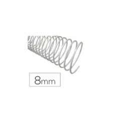 ESPIRAL METALICO Q-CONNECT BLANCO 64 5:1 8 MM 1MM CAJA DE 200 UNIDADES
