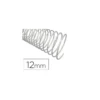 ESPIRAL METALICO Q-CONNECT BLANCO 64 5:1 12 MM 1MM CAJA DE 200 UNIDADES
