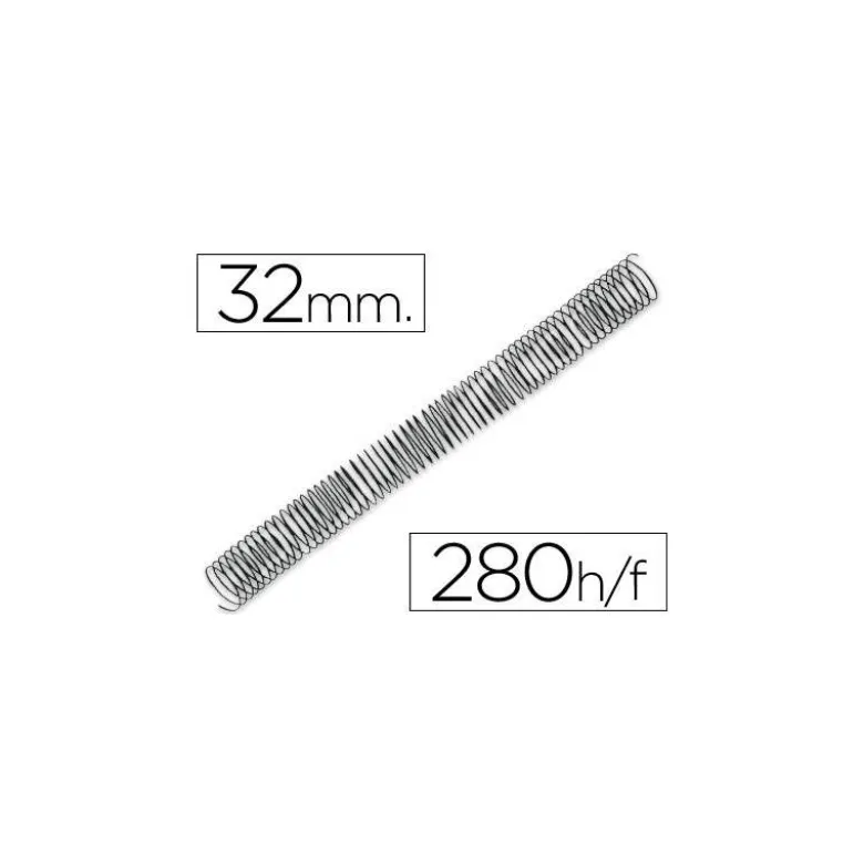 Espiral Metálico marca Q-Connect Paso 64 5:1 32 mm 1,2mm