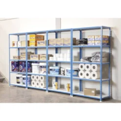 ESTANTERIA METALICA SIMONRACK KIT SIMONCLICK MINI 5/400 COLOR AZUL/BLANCO 5 ESTANTES 180 KG POR ESTANTE 180X80X40CM