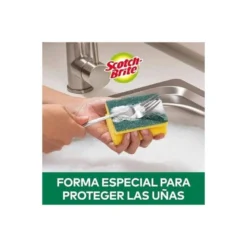 Estropajo salvauñas marca Scotch brite fibra verde