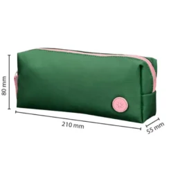 ESTUCHE PORTATODO ANTARTIK BASIC PACK 1 COMPARTIMENTO VERDE COMPAÑERO MOCHILA 80X55X210 MM