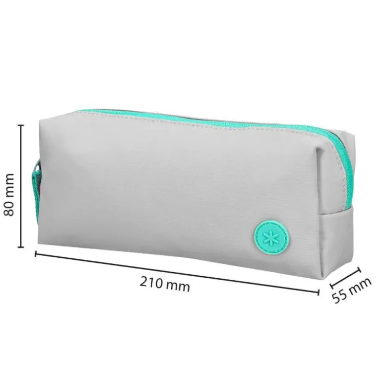 ESTUCHE PORTATODO ANTARTIK BASIC PACK 1 COMPARTIMENTO GRIS COMPAÑERO MOCHILA 80X55X210 MM