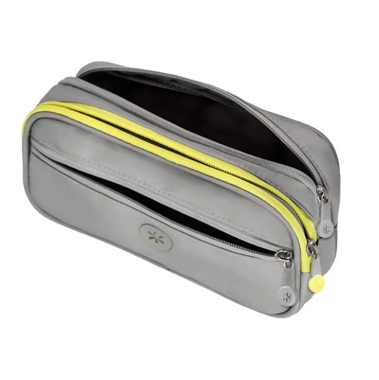 ESTUCHE PORTATODO ANTARTIK FUSION FLEX 3 CREMALLERAS GRIS COMPAÑERO MOCHILA 100X60X220 MM