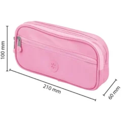 ESTUCHE PORTATODO ANTARTIK FUSION FLEX 3 CREMALLERAS ROSA COMPAÑERO MOCHILA 100X60X220 MM