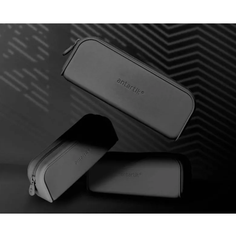ESTUCHE PORTATODO ANTARTIK PRISMA SILICONA SOFT RECTANGULAR 185X50X75 MM NEGRO