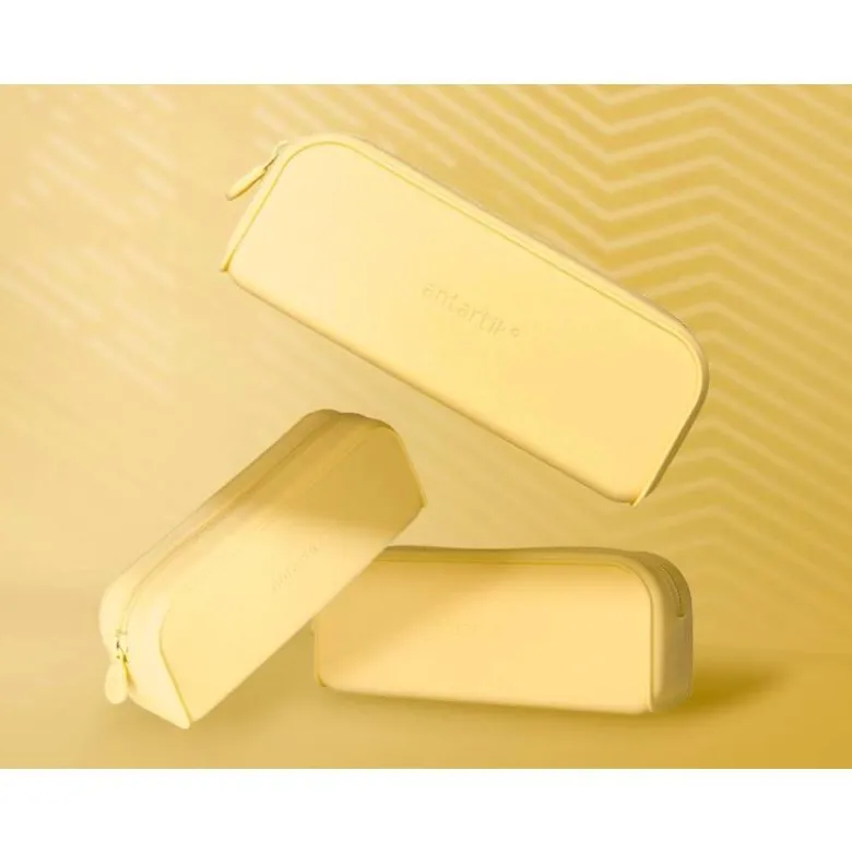 ESTUCHE PORTATODO ANTARTIK PRISMA SILICONA SOFT RECTANGULAR 185X50X75 MM AMARILLO