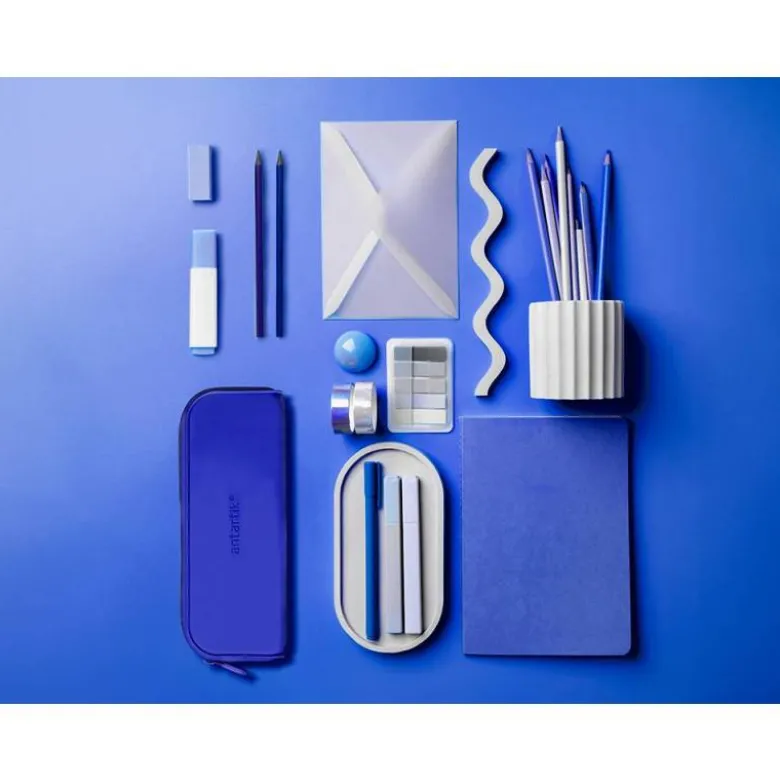 ESTUCHE PORTATODO ANTARTIK PRISMA SILICONA SOFT RECTANGULAR 185X50X75 MM AZUL OSCURO