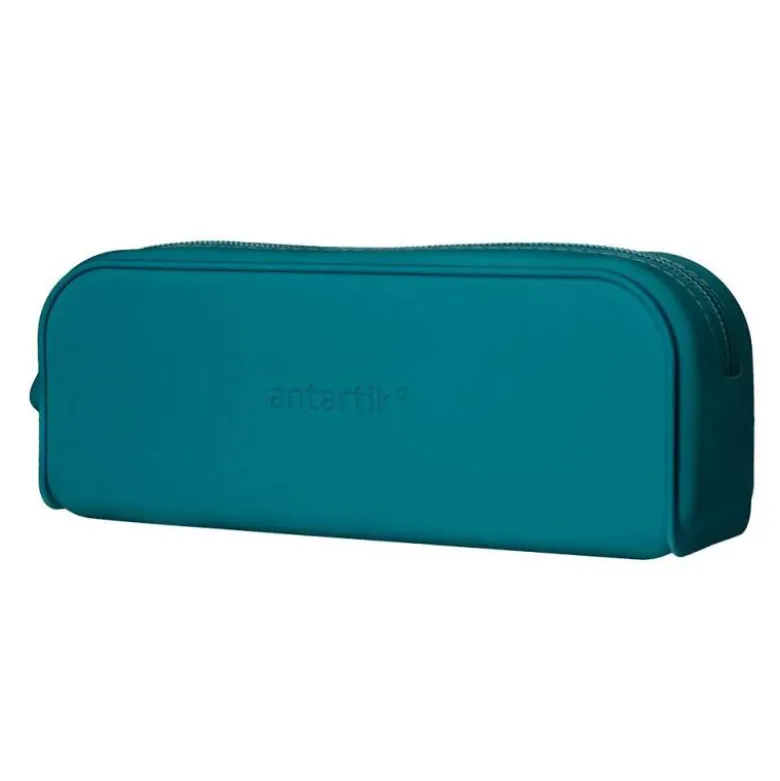 ESTUCHE PORTATODO ANTARTIK PRISMA SILICONA SOFT RECTANGULAR 185X50X75 MM AZUL TURQUESA