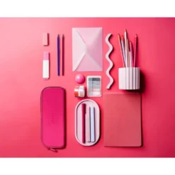 ESTUCHE PORTATODO ANTARTIK PRISMA SILICONA SOFT RECTANGULAR 185X50X75 MM ROSA FUCSIA