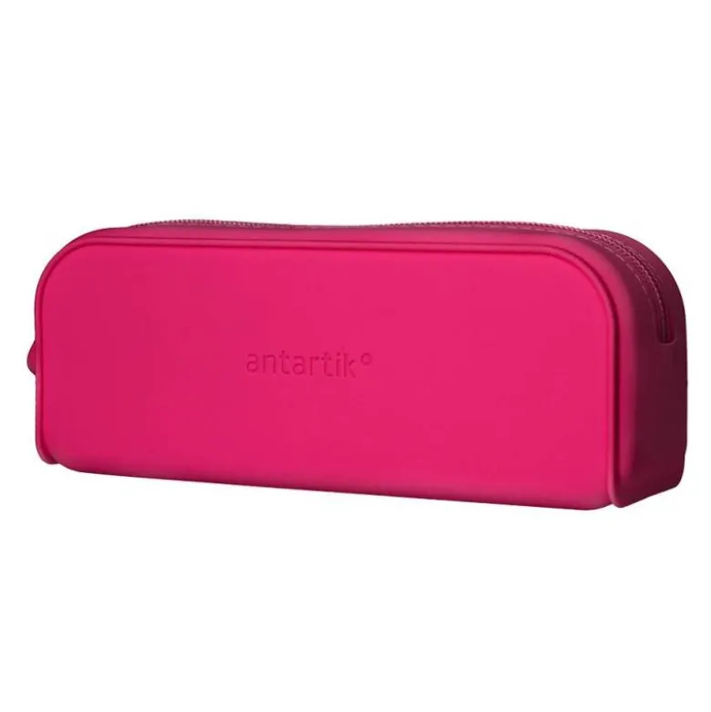 ESTUCHE PORTATODO ANTARTIK PRISMA SILICONA SOFT RECTANGULAR 185X50X75 MM ROSA FUCSIA