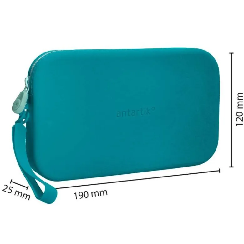 ESTUCHE PORTATODO ANTARTIK TROPICAL DIVE SILICONA SOFT RECTANGULAR 190X120X25 MM AZUL TURQUESA