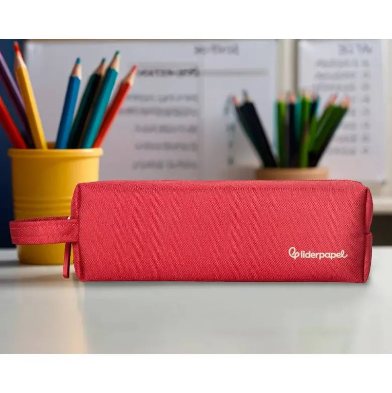 ESTUCHE PORTATODO LIDERPAPEL CLASSIC RECTANGULAR CON ASA 210X70MM EXPOSITOR COLORES SURTIDOS 9 UNIDADES