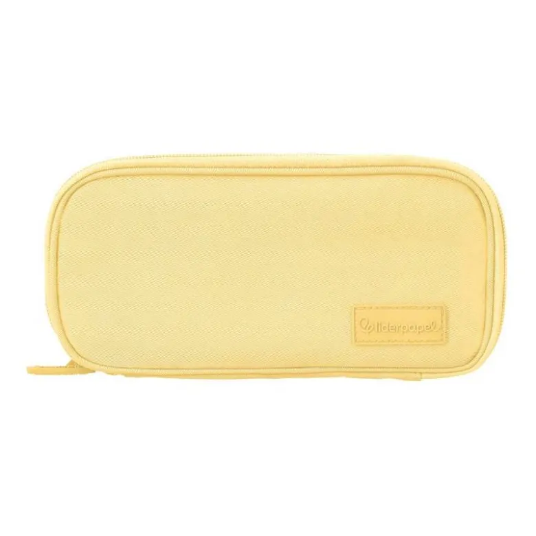 ESTUCHE PORTATODO LIDERPAPEL FUNKY 3 CREMALLERAS CON APERTURAS LATERALES AMARILLO ROSA LILA 220X100X65 MM
