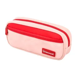 ESTUCHE PORTATODO LIDERPAPEL DUO 2 CREMALLERAS CON BOLSILLOFRONTAL ROSA 20X90X50 MM