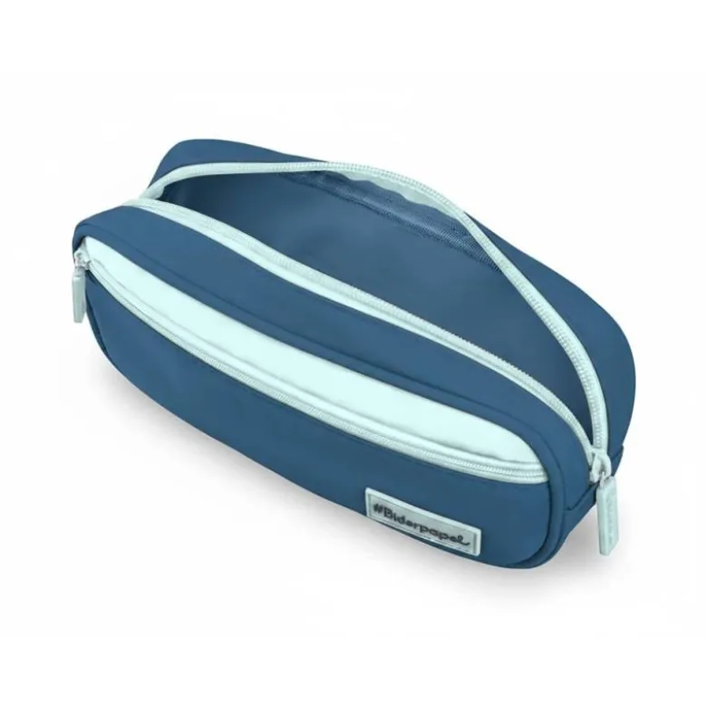 ESTUCHE PORTATODO LIDERPAPEL DUO 2 CREMALLERAS CON BOLSILLOFRONTAL AZUL OSCURO 220X90X50 MM