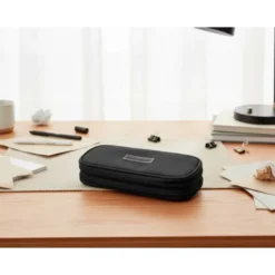 ESTUCHE PORTATODO LIDERPAPEL COLOR POP 2 CREMALLERAS CON COMPARTIMENTO EXTENSIBLE NEGRO 230 X 60 MM