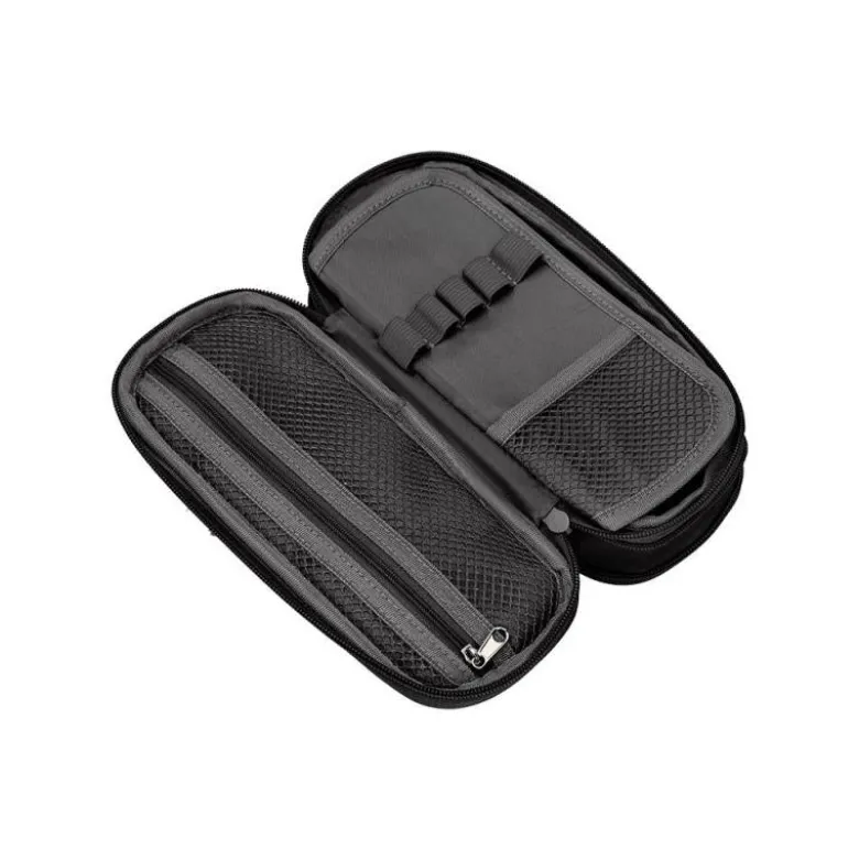 ESTUCHE PORTATODO LIDERPAPEL COLOR POP 2 CREMALLERAS CON COMPARTIMENTO EXTENSIBLE NEGRO 230 X 60 MM