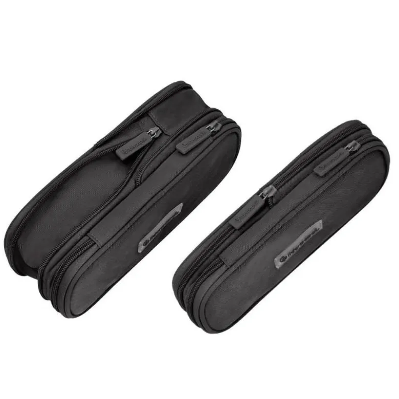 ESTUCHE PORTATODO LIDERPAPEL COLOR POP 2 CREMALLERAS CON COMPARTIMENTO EXTENSIBLE NEGRO 230 X 60 MM