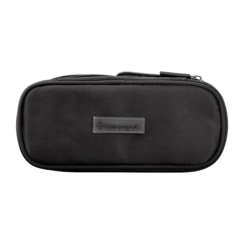 ESTUCHE PORTATODO LIDERPAPEL COLOR POP 2 CREMALLERAS CON COMPARTIMENTO EXTENSIBLE NEGRO 230 X 60 MM