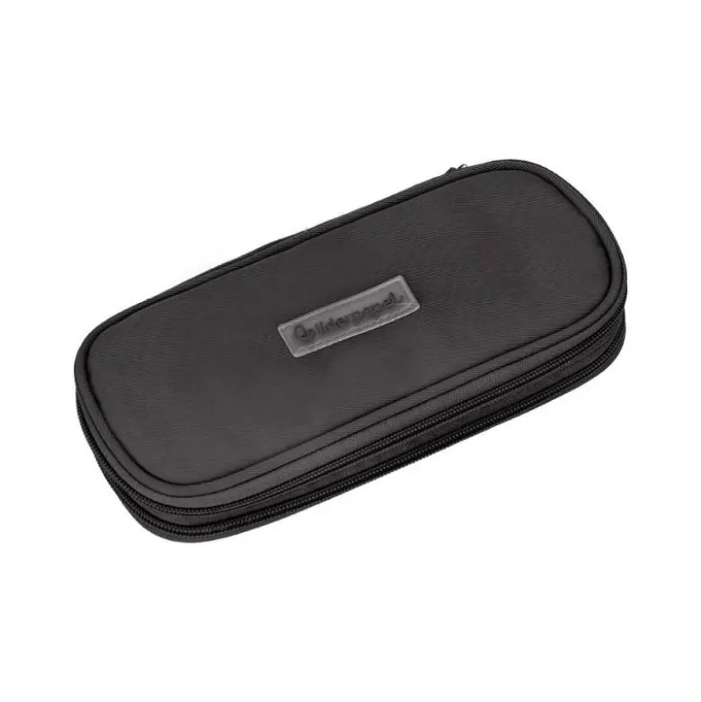 ESTUCHE PORTATODO LIDERPAPEL COLOR POP 2 CREMALLERAS CON COMPARTIMENTO EXTENSIBLE NEGRO 230 X 60 MM