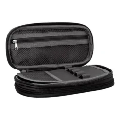 ESTUCHE PORTATODO LIDERPAPEL COLOR POP 2 CREMALLERAS CON COMPARTIMENTO EXTENSIBLE NEGRO 230 X 60 MM
