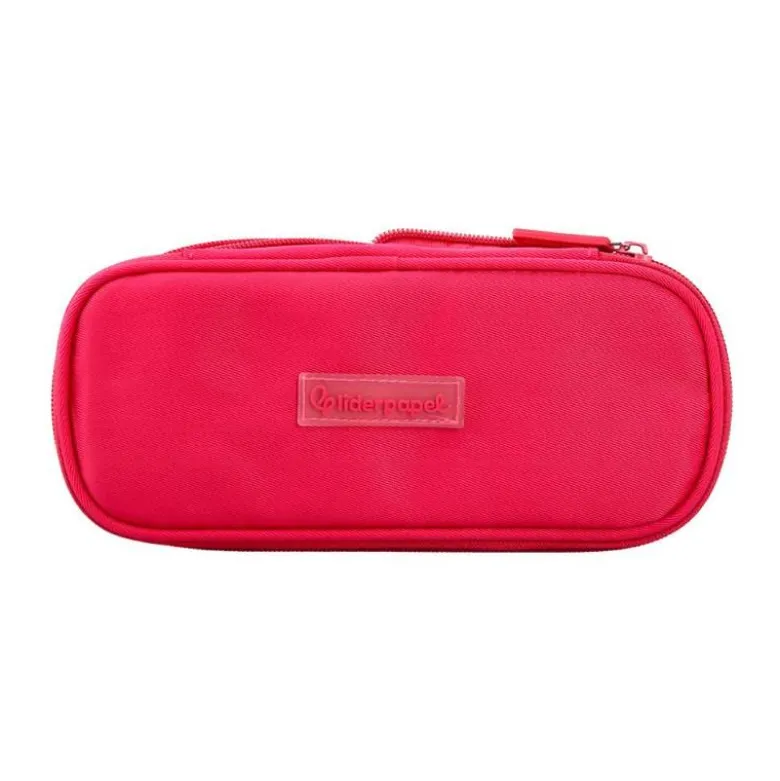 ESTUCHE PORTATODO LIDERPAPEL COLOR POP 2 CREMALLERAS CON COMPARTIMENTO EXTENSIBLE ROSA FUCSIA 230 X 60 MM
