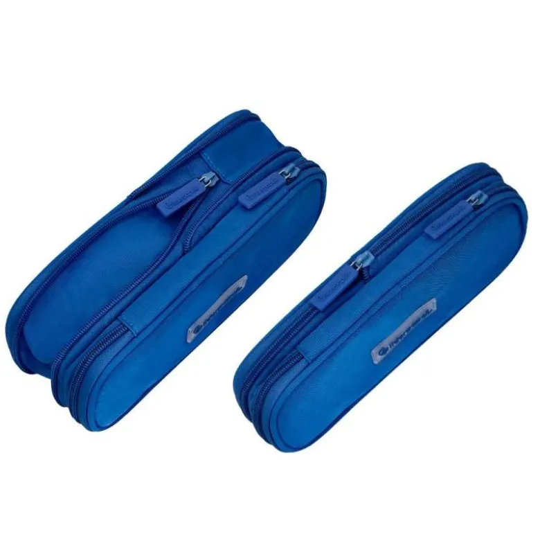 ESTUCHE PORTATODO LIDERPAPEL COLOR POP 2 CREMALLERAS CON COMPARTIMENTO EXTENSIBLE AZUL 230 X 60 MM