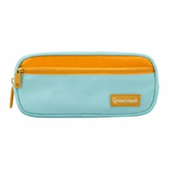 ESTUCHE PORTATODO LIDERPAPEL DUO 3 CREMALLERAS CON BOLSILLOFRONTAL AZUL CLARO 220X90X70 MM