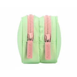 ESTUCHE PORTATODO LIDERPAPEL DUO 3 CREMALLERAS CON BOLSILLOFRONTAL VERDE PASTEL 220X90X70MM