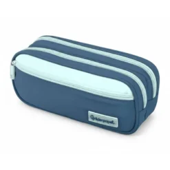ESTUCHE PORTATODO LIDERPAPEL DUO 3 CREMALLERAS CON BOLSILLOFRONTAL AZUL OSCURO 220X90X70 MM