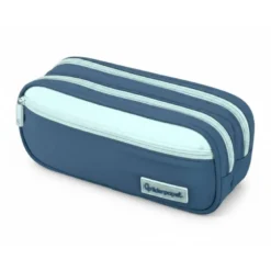 ESTUCHE PORTATODO LIDERPAPEL DUO 3 CREMALLERAS CON BOLSILLOFRONTAL AZUL OSCURO 220X90X70 MM
