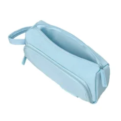 ESTUCHE PORTATODO LIDERPAPEL MINIBAG 2 CREMALLERAS CON BOLSILLO INTERIOR AZUL PASTEL 211 X 100 X 70 MM