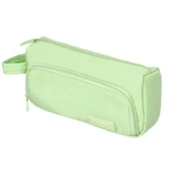 ESTUCHE PORTATODO LIDERPAPEL MINIBAG 2 CREMALLERAS CON BOLSILLO INTERIOR VERDE PASTEL213 X 100 X 70 MM