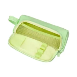 ESTUCHE PORTATODO LIDERPAPEL MINIBAG 2 CREMALLERAS CON BOLSILLO INTERIOR VERDE PASTEL213 X 100 X 70 MM