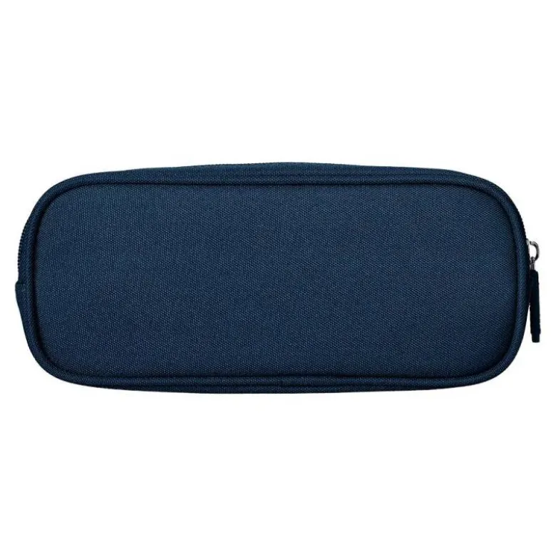 ESTUCHE PORTATODO LIDERPAPEL CLASSIC OVALADO 2 CREMALLERAS CON BOLSILLO DELANTERO 210X90MM AZUL MARINO