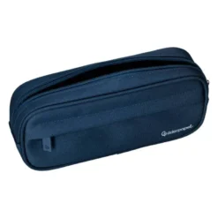 ESTUCHE PORTATODO LIDERPAPEL CLASSIC OVALADO 2 CREMALLERAS CON BOLSILLO DELANTERO 210X90MM AZUL MARINO